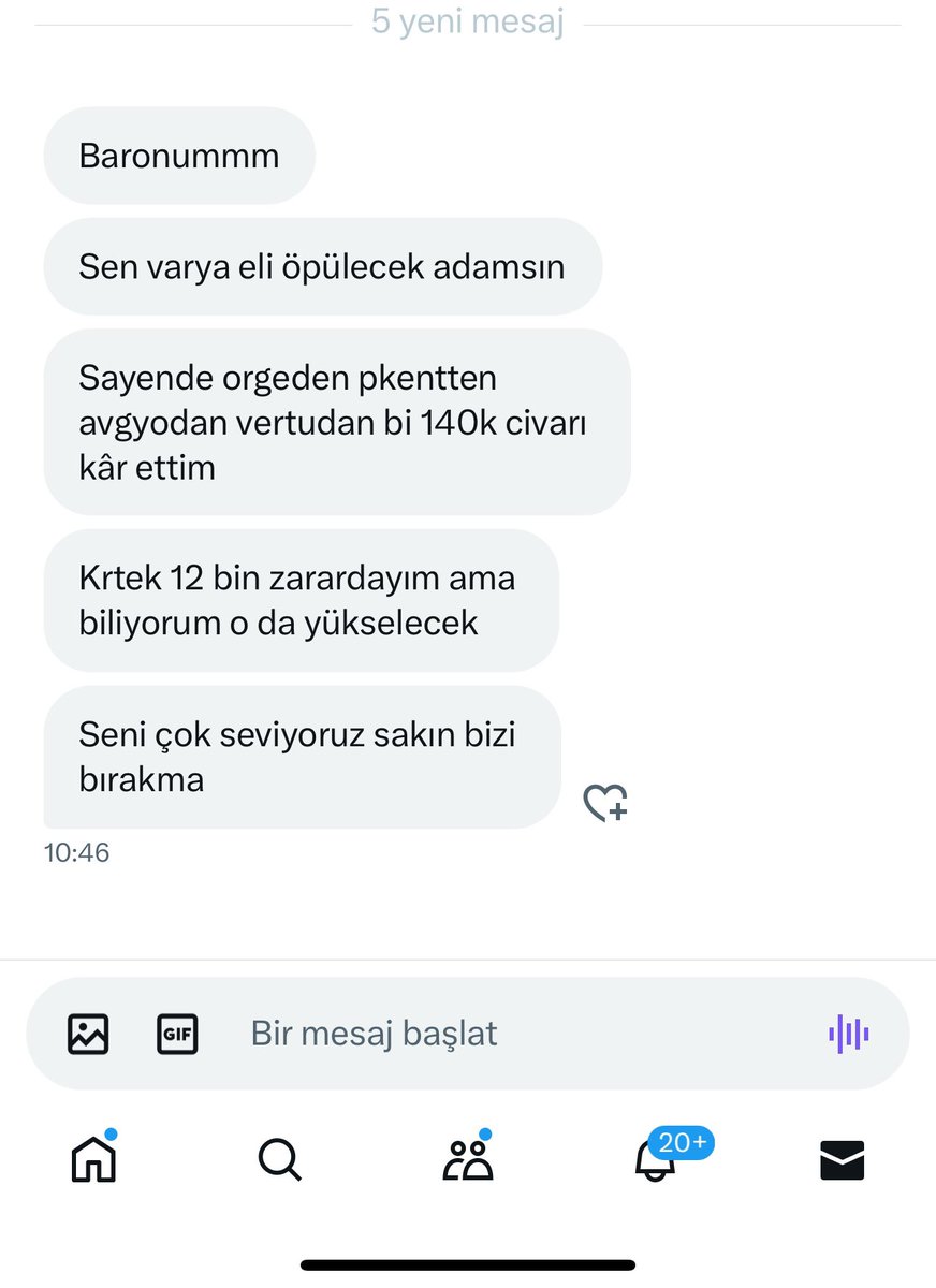 Daha 3 haftada 140 bin lira kâr etmiş...

Dediklerimi harfiyen uygulayan herkes böyle kazanacak

O 140 bin lirayı önce 1.4 milyon yazın da 5 milyon yapacağız.

Kimler benimle?

Seninleyim diyenler bu twiti rtlesin