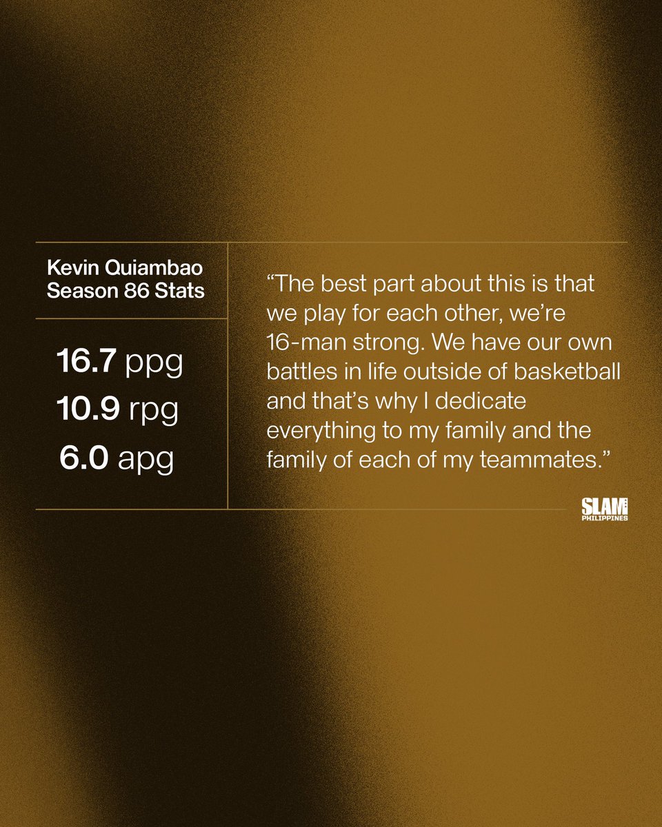 Kevin Quiambao is the first local player to win the UAAP MVP award since 2015. 

KQ’s that special.