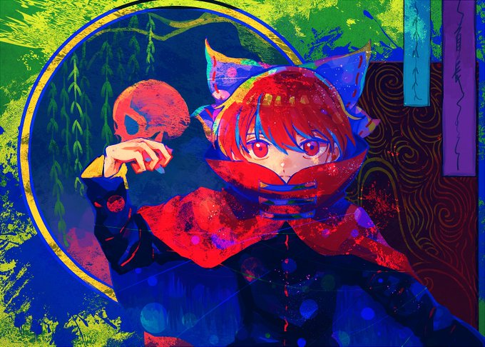 「red hair skull」 illustration images(Latest)