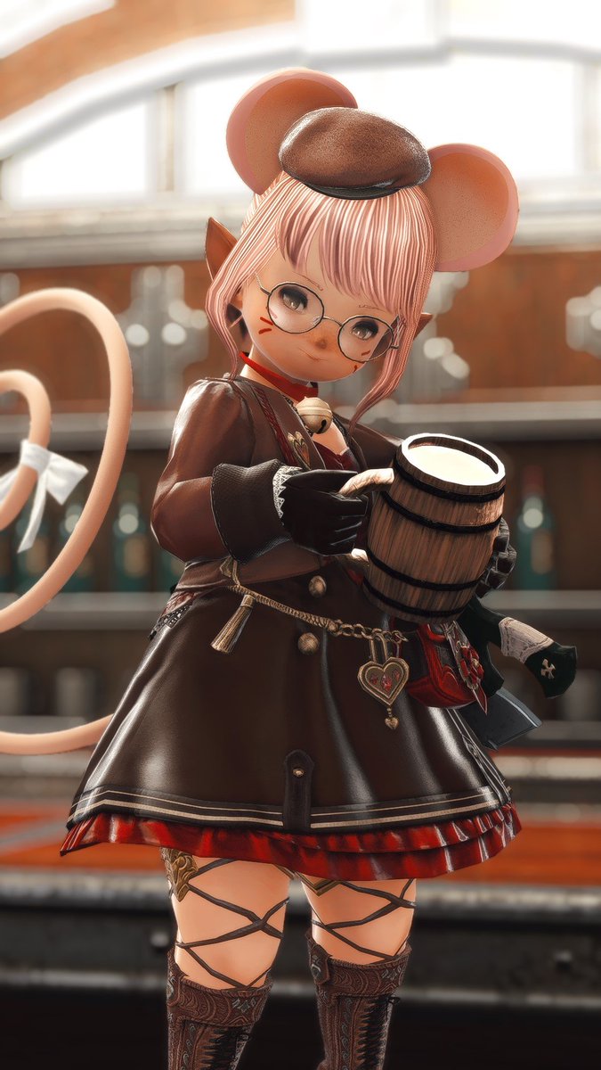 Looks like someone mixed the wrong drink again... But I'm now cheesed to meet you as your local mouse girl bartender for Emporium!
