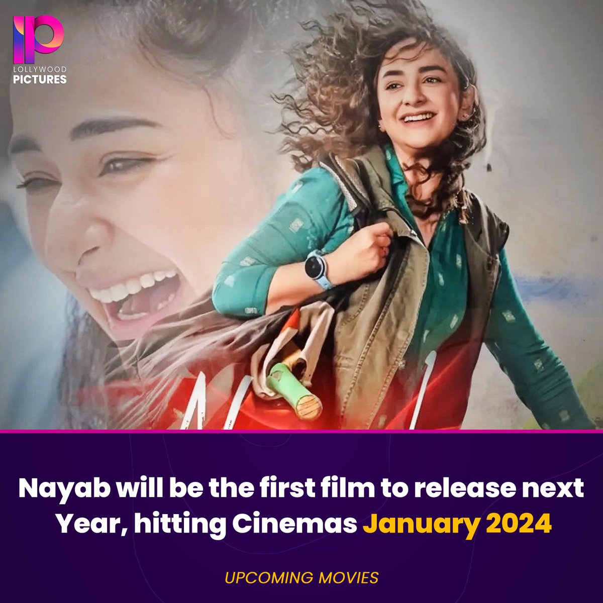 LollyPictures's tweet photo. Yumna Zaidi and Usama Khan starrer 'Nayab' will be the first film to come out from Pakistani Cinema next year and will be hitting the cinemas Worldwide in January 2024.
The official trailer to release on 10th December.
#YumnaZaidi #UsamaKhan #NumFilms #LollywoodPictures https://t.co/4FHbsRNyvW