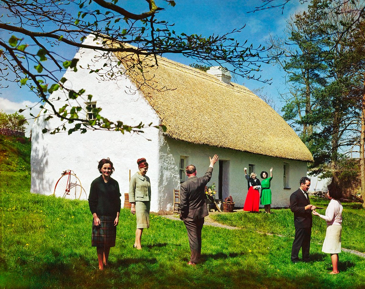 The Joy and Genius of John Hinde: Irish Thatched Cottage, Bunratty, Co. Clare. Photo by Elmar Ludwig