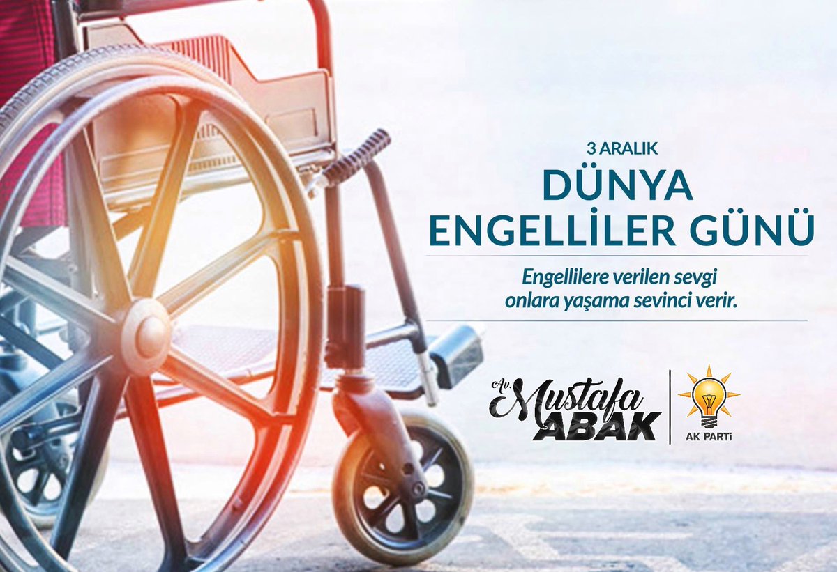 ❝Tüm engeller sevgiyle aşılır!❞

3 Aralık #DünyaEngellilerGünü’nü kutluyor, tüm engelli vatandaşlarımıza ve ailelerine selamlarımı sunuyorum.

#3AralıkDünyaEngellilerGünü