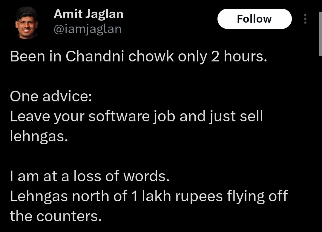 VCBragsInd's tweet photo. Who's building Lehngas for Bharat? https://t.co/i5stJ1BF8G