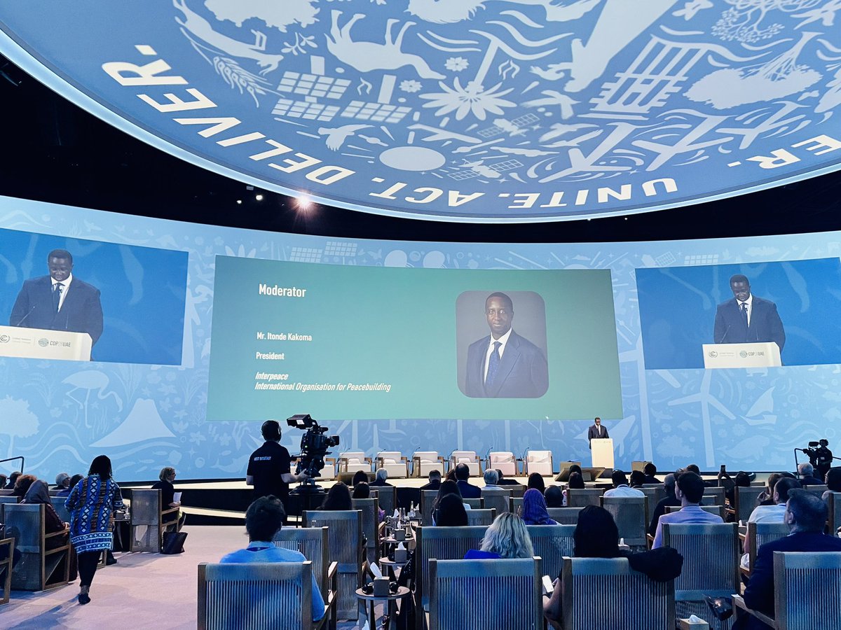 Live at <a href="/COP28_UAE/">COP28 UAE</a> launch of the #Climate, Relief, Recovery and Peace Declaration! Accompanied by a package of solutions to operationalise its objectives! #COP28