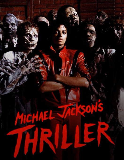 TheRealAJ_'s tweet photo. @michaeljackson Happy 40th Anniversary to the iconic "Thriller" music video! I remember when it was released 40 years ago on December 2, 1983. I love the song, the zombies and of course the choreography. Thanks to #MichaelPeters and director #JohnLandis! 🐺🧟‍♂️ #MichaelJackson #Thriller40 https://t.co/ywPGafCQiH