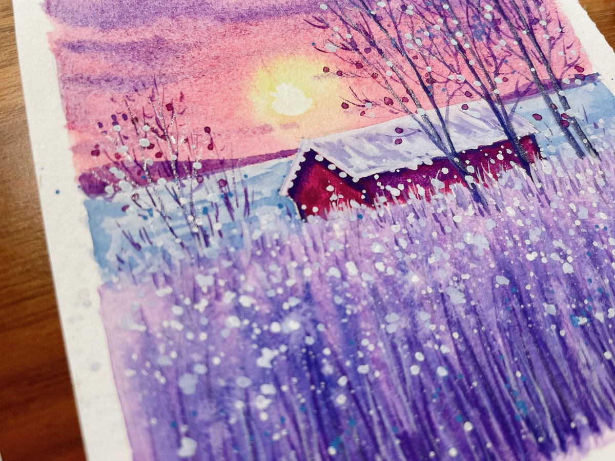 Mitty_lu220's tweet photo. 🎄圣诞水彩风景watercolorpainting #水彩 #风景画 #watercolor #gouache #illustrationart #artwork #landscapepainting #paingting #水彩风景 https://t.co/e8BI9Lgx0D
