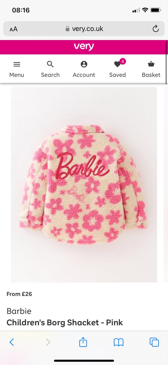 Sarah_O86's tweet photo. @VeryHelpers do you know if/when this will be restocked? My daughter has it on her Santa list but it’s out of stock in her size! https://t.co/88IMIIZI8L