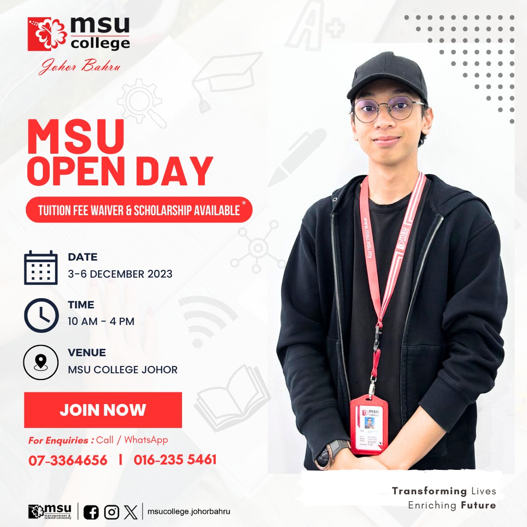 come and reach us. See you soon. #MSU #Openday #MSUC #MSUCJohorBahru #MSUrian #letsbeaMSUrian