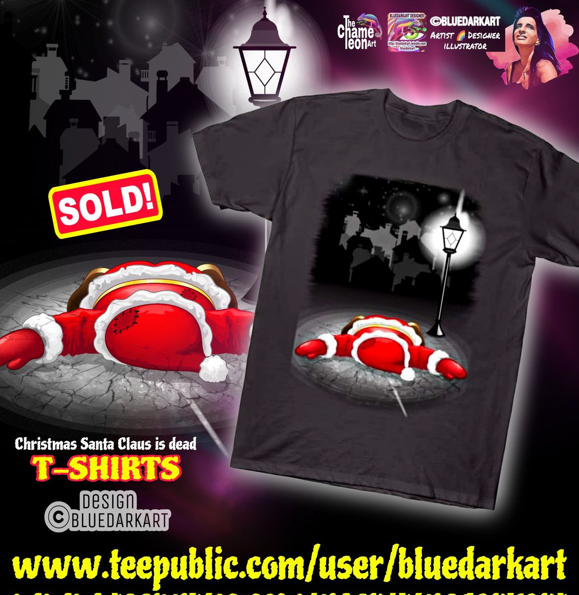 TheChameleonArt's tweet photo. 🔥 Up to 35% off 🔥
•
SOLD! Thanks 🎅 #Christmas #Santa #Claus is #Dead #Tshirts ☠️ #Design © #BluedarkArt #TheChameleonArt 👉 https://t.co/DRkVYWWZpC
•
🌟 Check out my #shop 🔥👉🏾 https://t.co/WvNglpXoOq
▪︎
#trends #onlineshopping #santaisdead #darkside #christmasgifts https://t.co/cGnjBbpp4f
