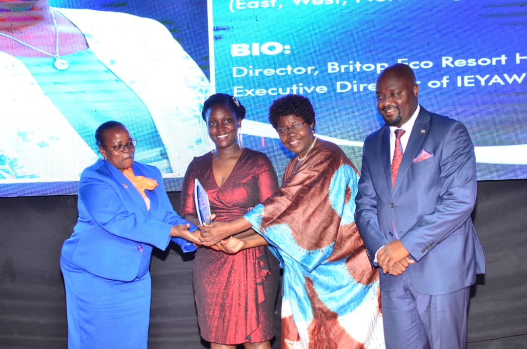 My wife <a href="/BrightPhiona/">Phiona Hadoto Bright</a> was awarded the best woman entrepreneur award for western Region.  We thank God and UWEAL for recognising her efforts in the Region @HonAniteEvelyn <a href="/mtic_uganda/">Ministry of Trade Ug</a> <a href="/AnitahAmong/">Anita Annet Among</a>