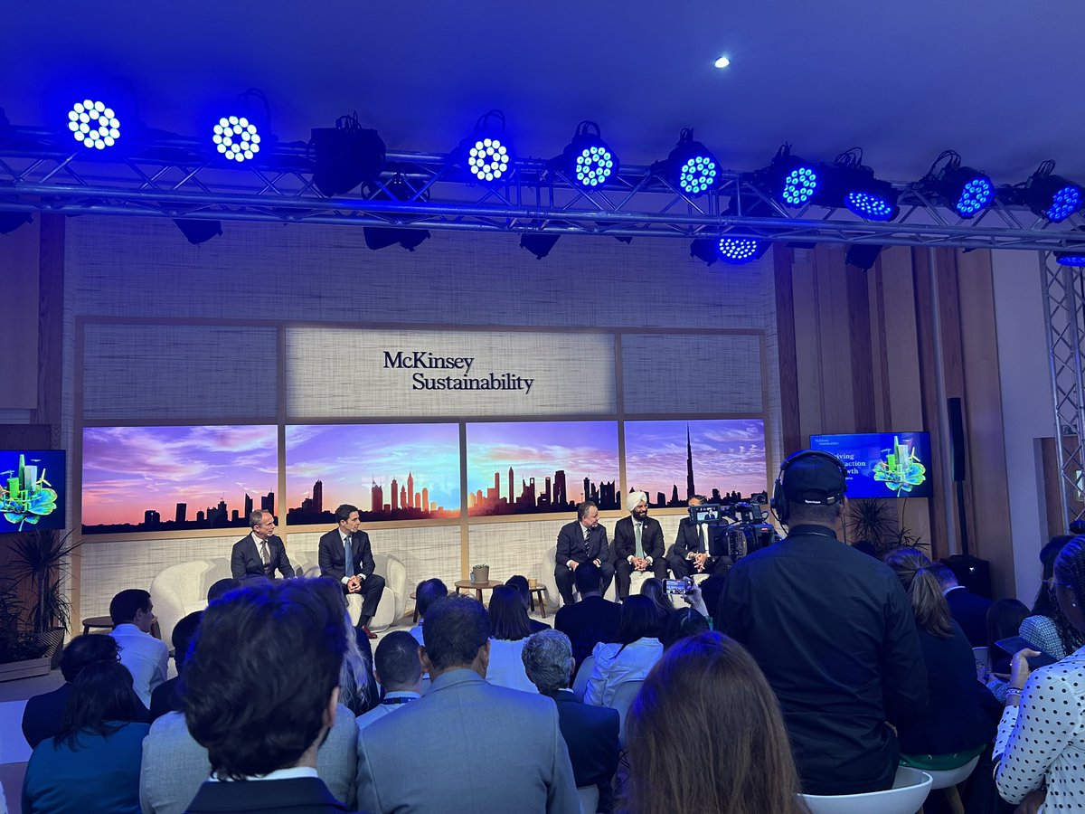 m4middle's tweet photo. @McKinsey #cop28 presenting on sustainable finance. @DeGrooteBiz in the audience! Thanks for the hospitality https://t.co/JSaYo0433p