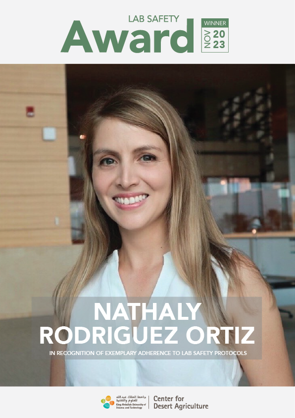The CDA Lab Safety Award for November goes to Nathaly Rodriguez Ortiz @rodrign123 from the Salt Lab! Congratulations, Nathaly, and a huge thank you for your exceptional dedication to upholding a safe working environment. 👏 #SafetyFirst