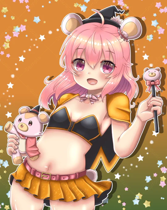 Skebクルクマ・ハロウィン(?)-とりっくおあとりーと!団長さんのお願いならいつでもいたずらしちゃいます!-リクエストありがとうございました#花騎士#フラワーナイトガールイラスト 