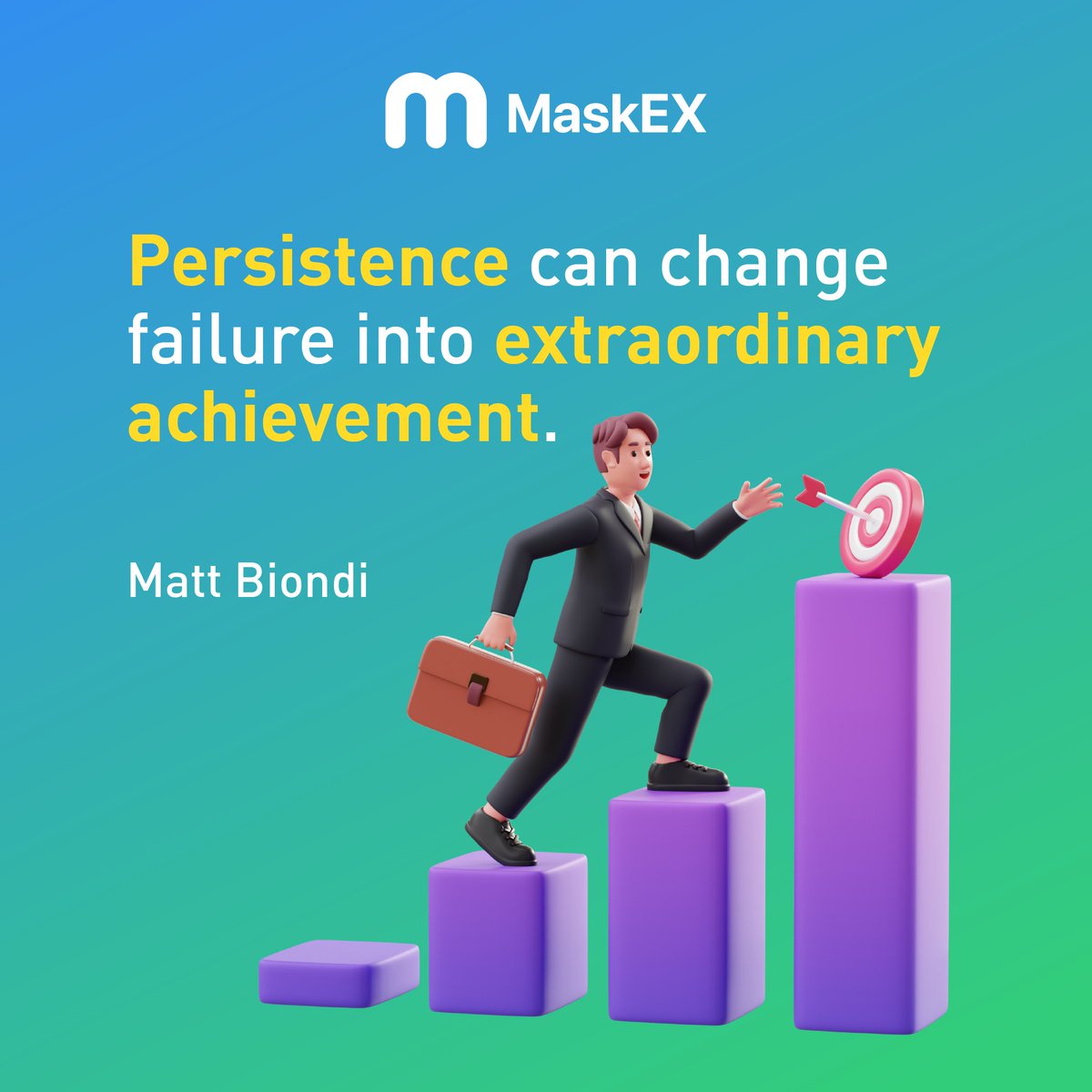 GM, MaskEX Family! 📢

There's an adage that states: "Persistence is the most effective strategy in the cryptocurrency market." 💪

Share your success stories if you believe in this quote's message. ✨

#MaskEX #Cryptocurrency #HODL