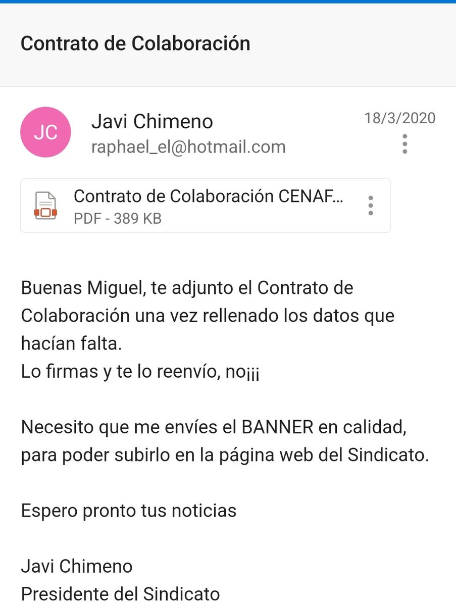 En las últimas horas un pseudosindicato de Entrenadores llamado <a href="/SienpreEsp/">SiEnPrE Sindicato Entrenadores Profesionales ESP</a> con su jefe llamado <a href="/Chimeno8/">CHIMENO</a> ha lanzado bulos sobre mi persona. Ya sabéis que mi lucha contra Villar y Rubiales tiene un coste y es aguantar a estómagos agradecidos que le baila el agua a la <a href="/rfef/">RFEF</a> .