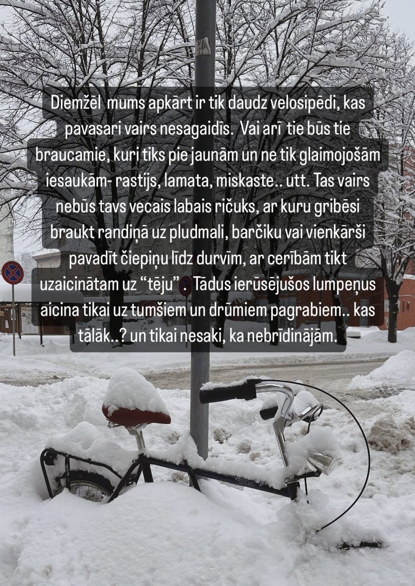TruFixKru's tweet photo. *uzglabāt savu velo pie mums “Ziemas Garāžā” 
Bet ja turpini mīt arī ziemā, tad tev ir mūsu atbalsts un tik uz priekšu.. 🫶🏽 https://t.co/Y7PuJF0to5