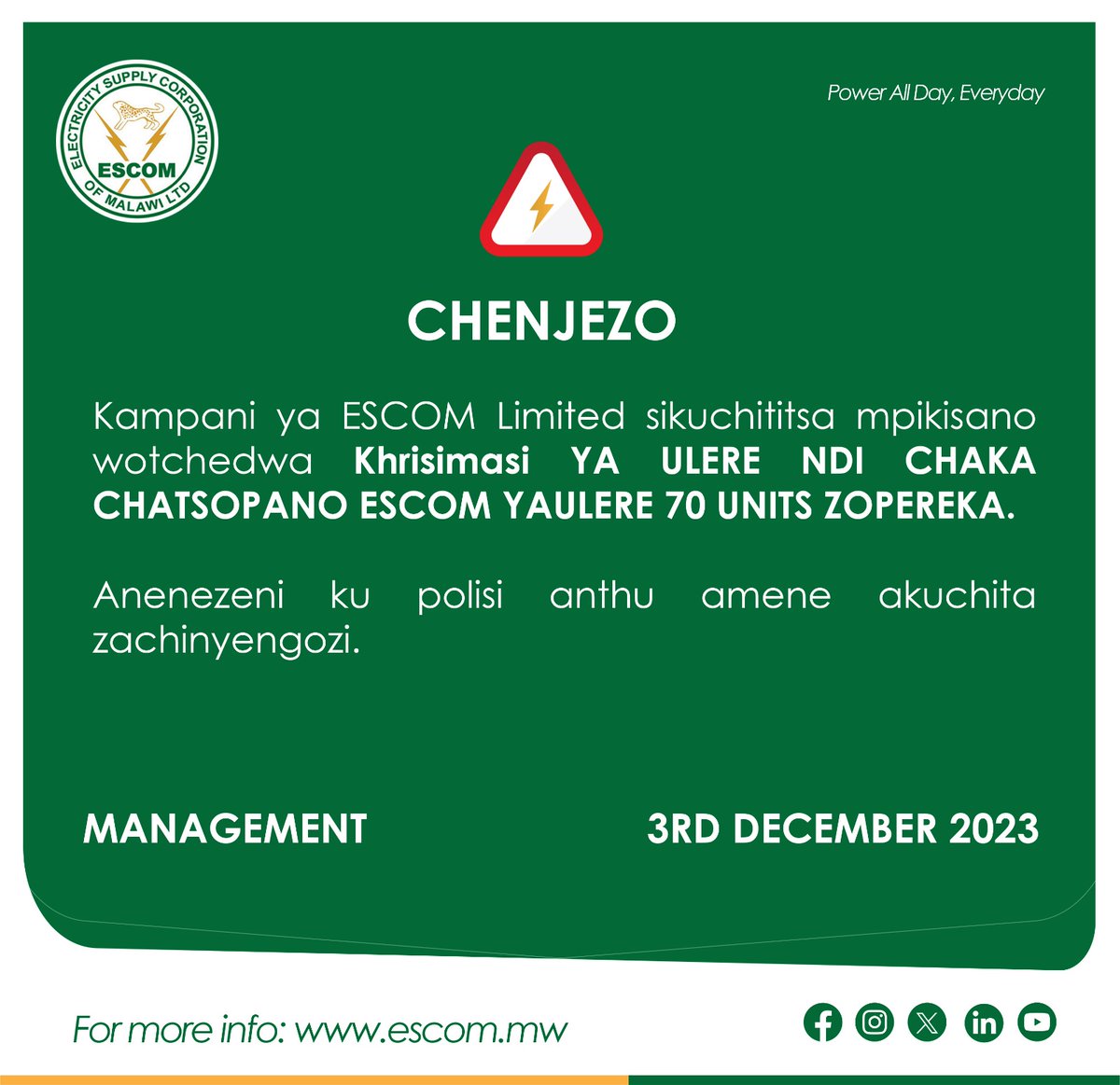 ESCOM_Malawi's tweet photo. https://t.co/Reb4eoXepq