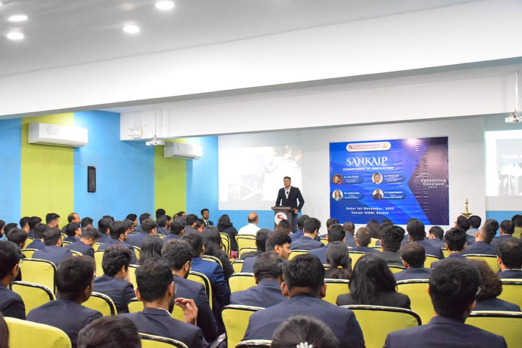 official_SIOM's tweet photo. "The SANKALP 2023 most awaited consulting conclave at SIOM on December 1st was a resounding success, uniting consultancy leaders nationwide and engaging students in thought-provoking discussions. 

#SIOM #ConsultingConclave #operations #Sankalp #consulting
#mba #siu #bschool https://t.co/JuyqUTIzFh