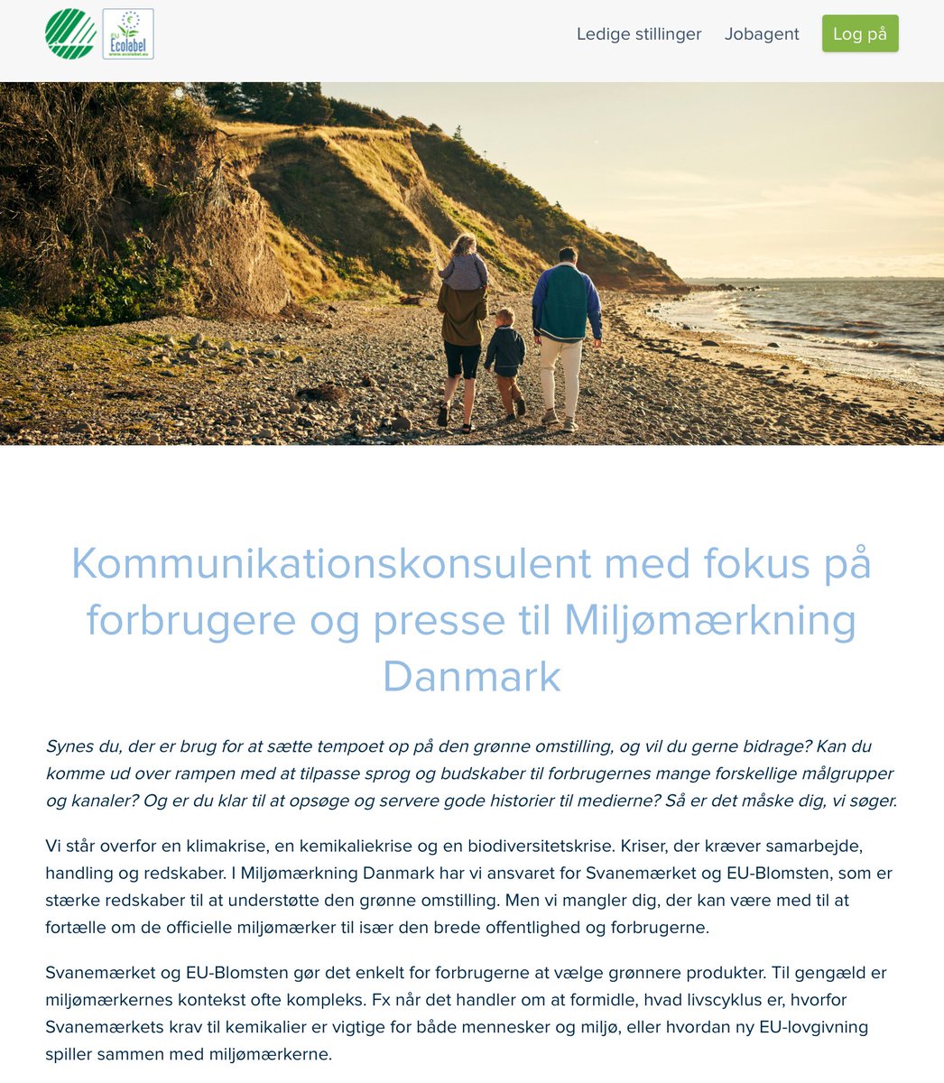 Synes du, der er brug for at sætte tempoet op på den grønne omstilling? Kan du komme ud over rampen med at tilpasse sprog og budskaber til forbrugerne? Og er du klar til at opsøge og servere gode historier til medierne? Så er det måske dig, vi søger ecolabel.career.emply.com/ad/kommunikati…