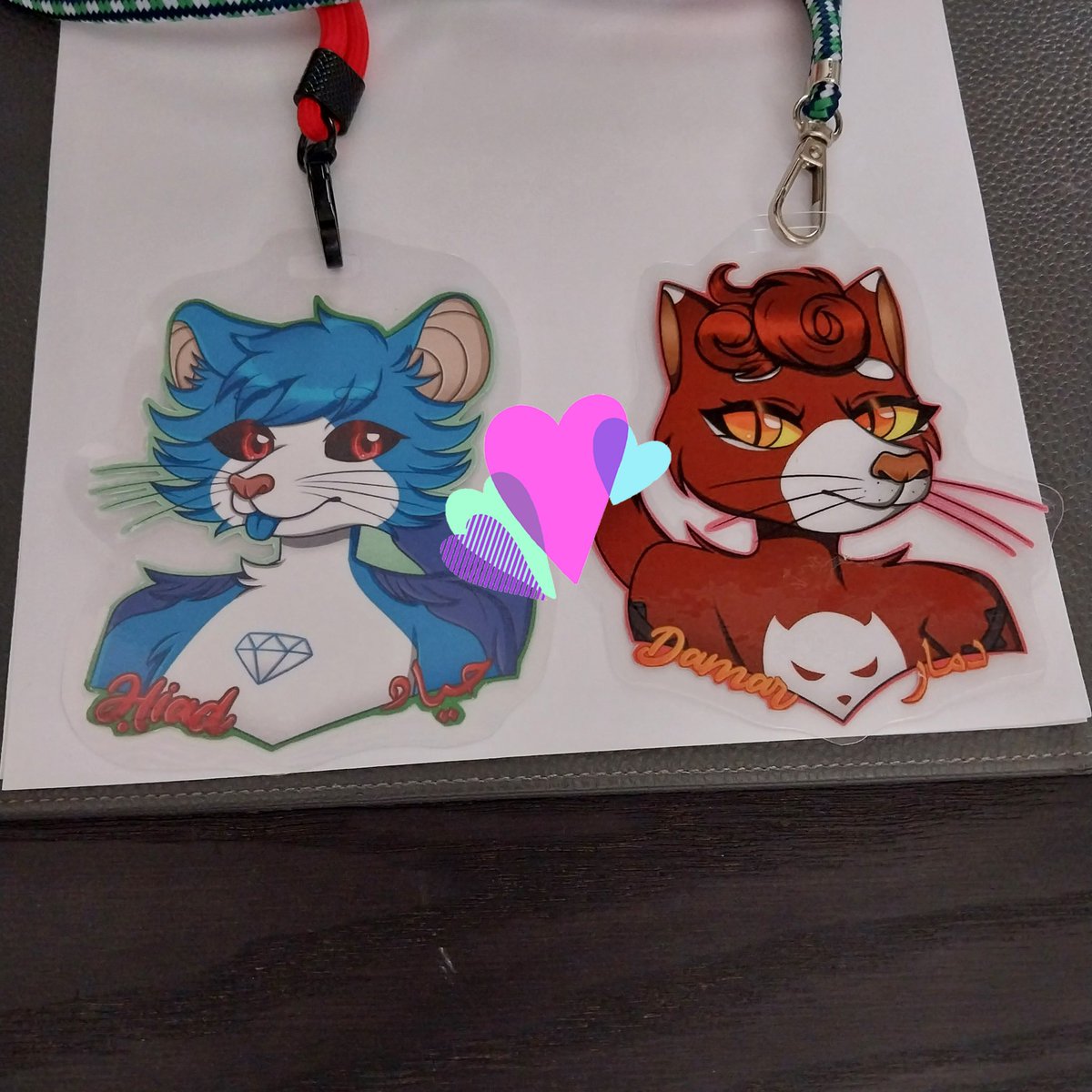 HiadTheLemur's tweet photo. Damar habibti 💕💕💕💕💕

I finally got Damar's furry badge by @YanstarPrior250 today 🥹

now on I will be wearing two badges at the conventions. give the artist all the love and support https://t.co/Sj7gR05N3X