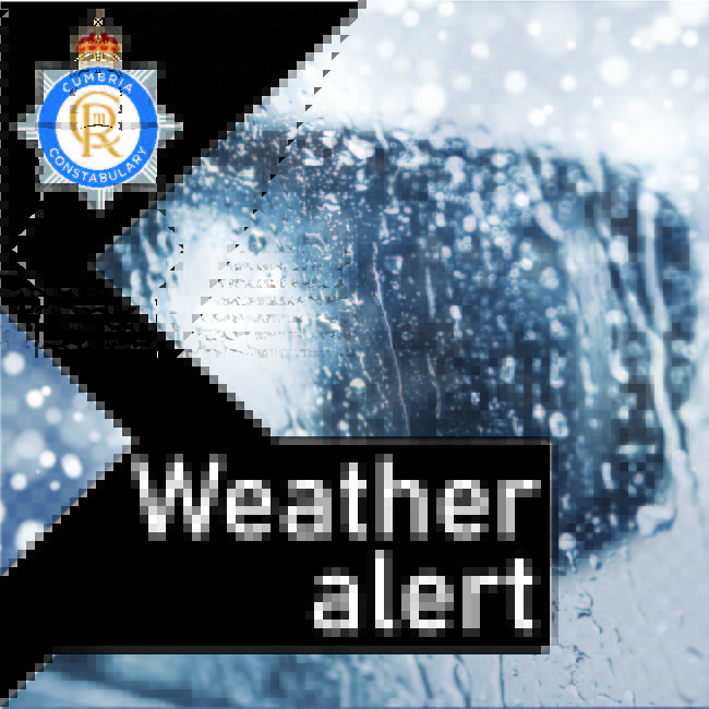 Cumbriapolice's tweet photo. A yellow weather warning continues to be in place for ice until 11am today across Cumbria. 

Yesterday, we seen challenging road conditions across the county due to heavy snowfall &amp; we ask motorists to travel only if necessary &amp; would urge people not to travel to the county. https://t.co/ZYYUZiaj9s