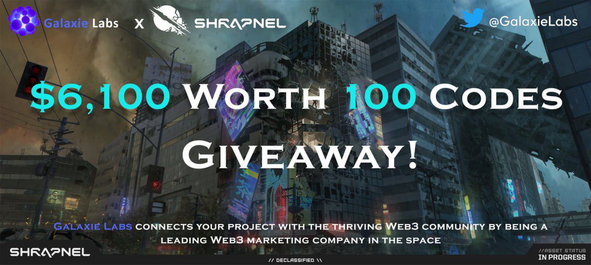 Giahung1994's tweet photo. #Galaxie Labs x #SHRAPNEL - airdrop

💰 Reward: Pool share $6100 

🎖Winner: 100 slot random 

🗞News: SHRAPNEL,...

👉 Join HERE: https://t.co/Yzm1u45Evb

✔️ Connect Metamask wallet

✔️ Complete all task (twitter, discord,...)

⏰ Ends: 9.12.2023

👉 Bybit x Shrapnel: 35,000,000 https://t.co/tcdlZ6JLVf
