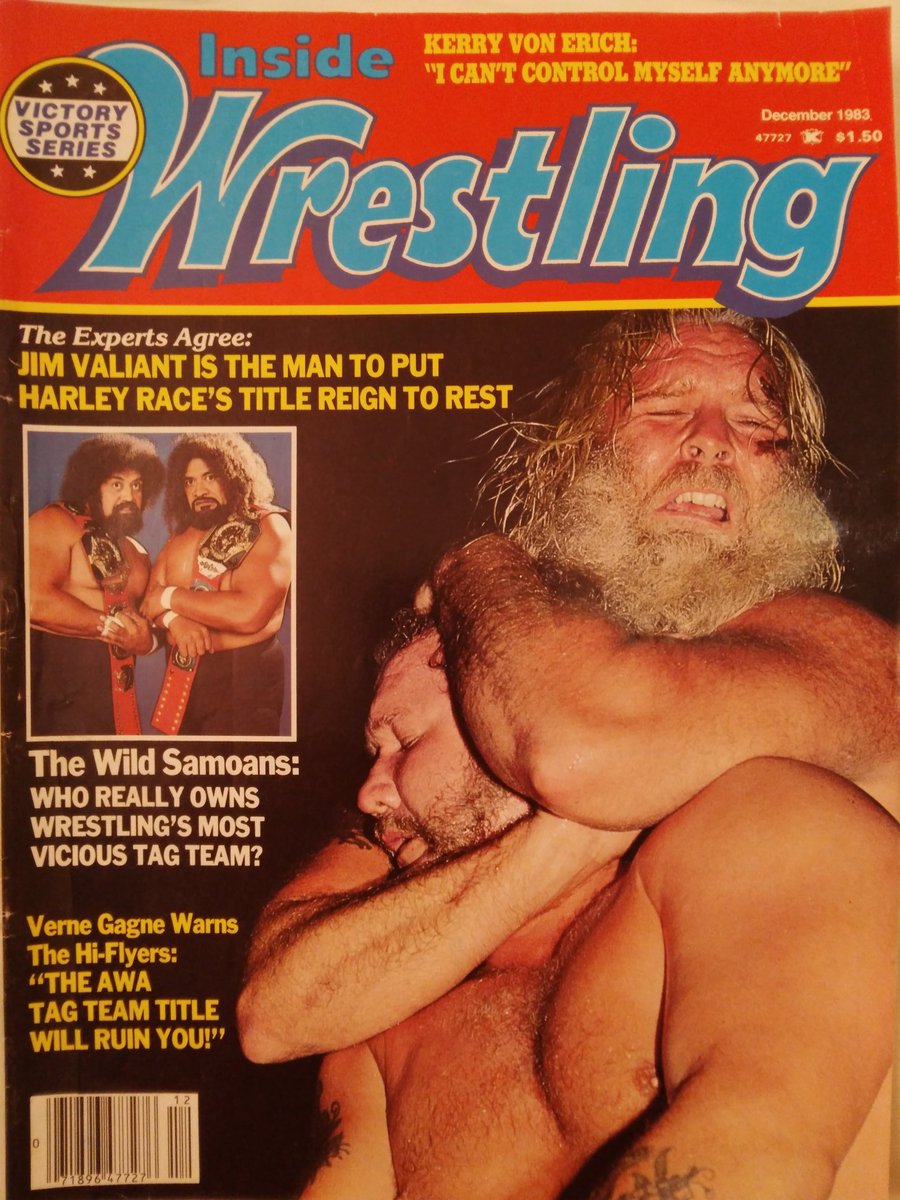 JeffArnie8's tweet photo. Arnie's archives: In Greenville, North Carolina #JimmyValiant applies sleeper hold on 7-tlme NWA world champion #HarleyRace on the cover of inside wrestling December 1983 #MidAtlanticWrestling @WrestlingIsKing @RasslinGrenade https://t.co/JlG8a9eiwQ