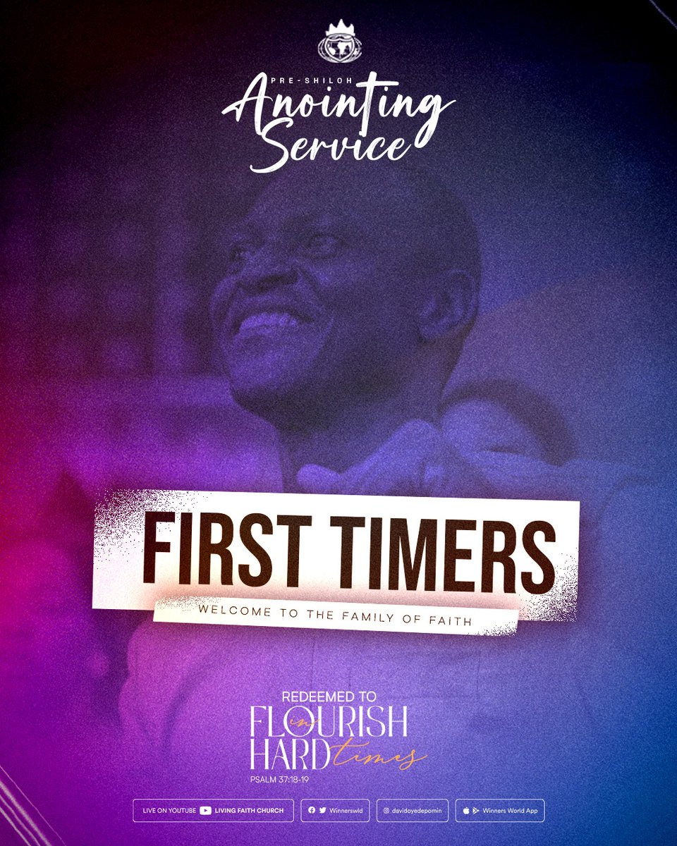 ft_canaanland's tweet photo. First Timers Welcome
If you are joining us here for the first time, we welcome you as the newest member of this family!
#Lfcliveservice
#PreShilohService
#RedeemedToFlourish https://t.co/FnRdHgrUpq