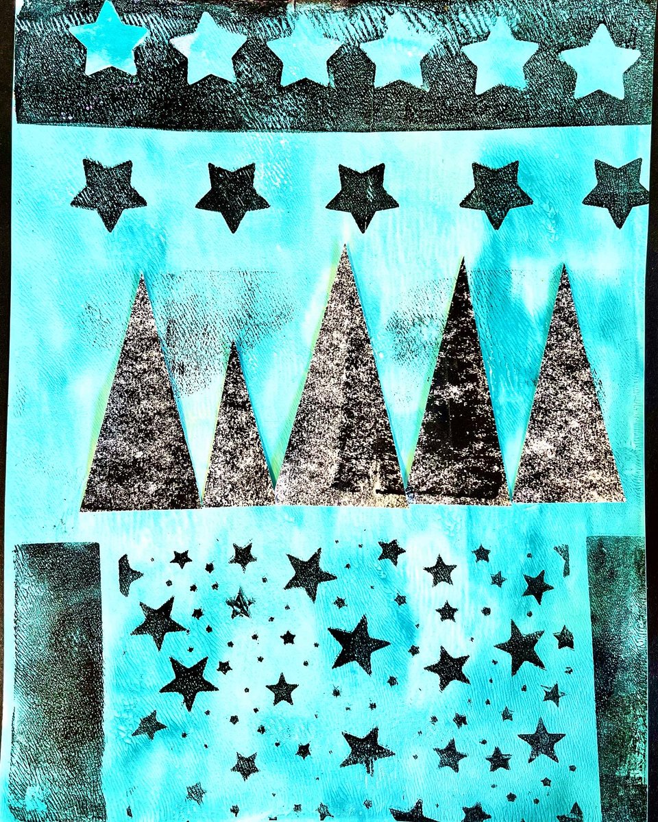 Minty B - Artist. (@minty_b) on Twitter photo Gelli-print festive workshop with the students of <a href="/WB_College/">WoodbridgeCollege</a> #SENeducation # Bolton Gelli-print festive workshop with the students of <a href="/WB_College/">WoodbridgeCollege</a> #SENeducation # Bolton