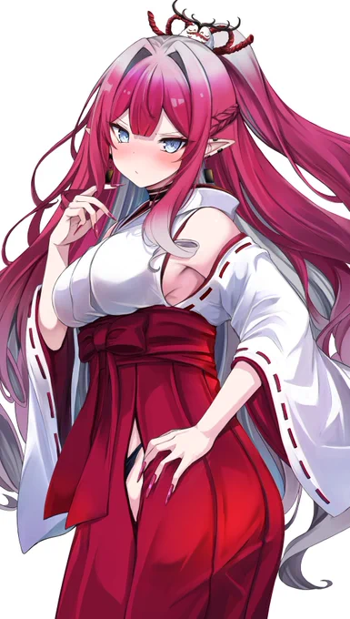 巫女バーヴァンシー  コミケ表紙のイラストになります! 本文描くぞー  #FGO
