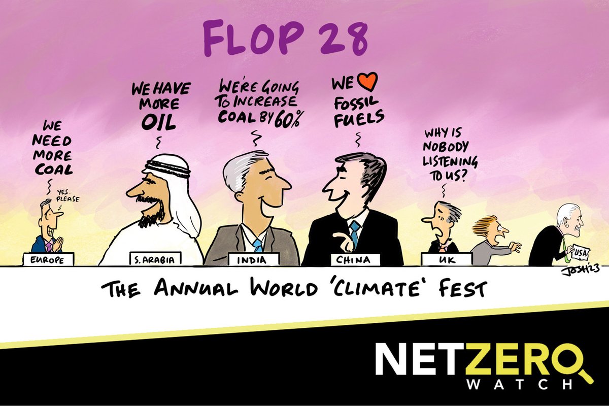 NetZeroWatch's tweet photo. #Flop28: China's climate envoy says fossil fuel phase-out is unrealistic. Oil, gas, and coal will continue to play a crucial role in global energy supply and in maintaining energy security. https://t.co/Rr3TAIXdWA https://t.co/GhN9gCXQJn