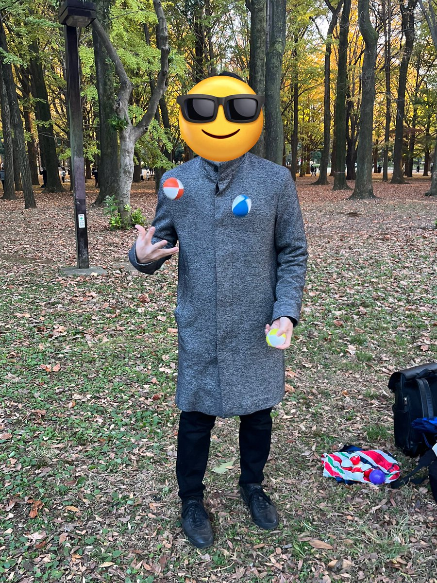 今日は代々木公園で練習して来ました！寒い中頑張りました🤹‍♀️

✏️一ノ瀬。