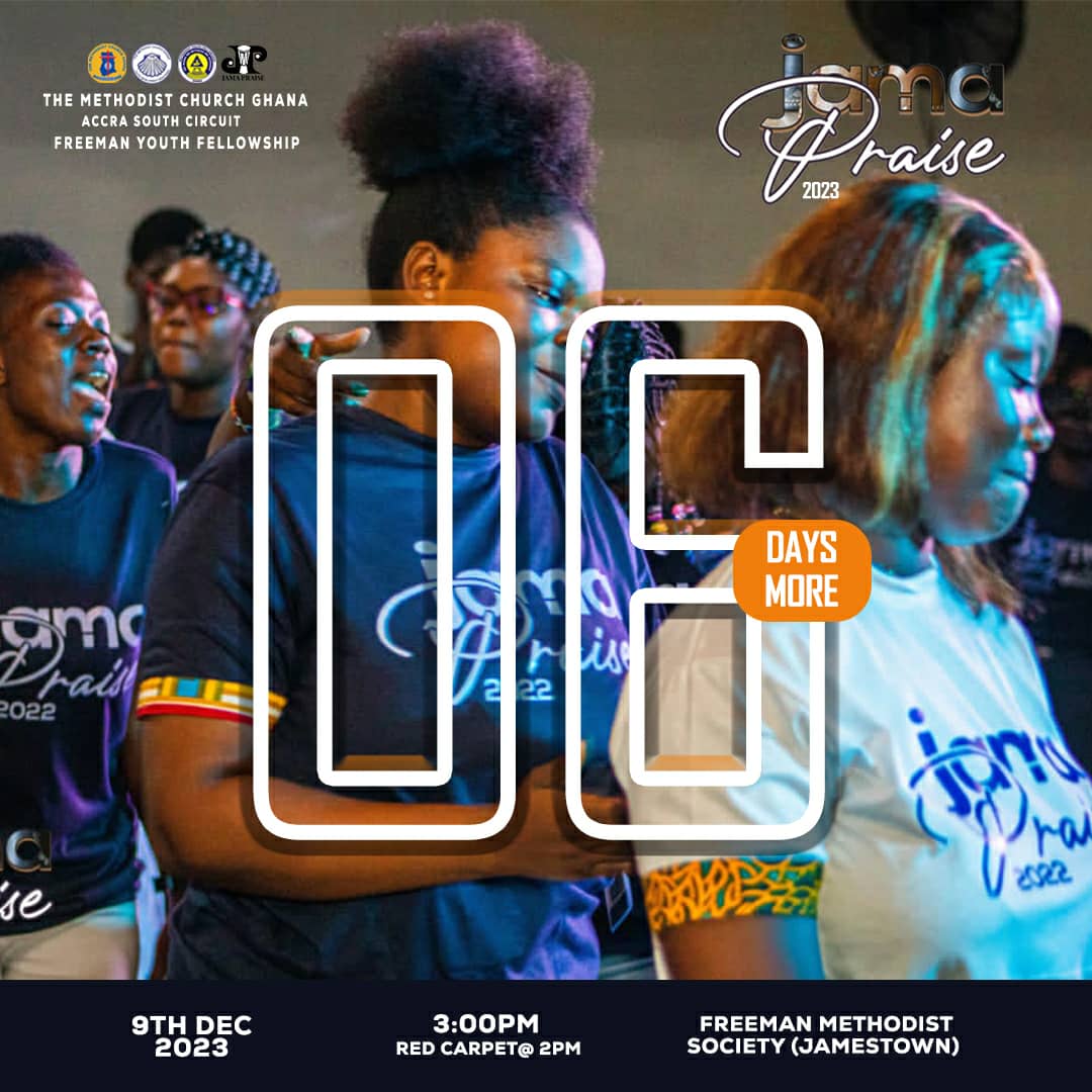 CephasTackie's tweet photo. Its here again!  The second edition of Jama Praise. Hurray 🎊 Save the date for this mega music festival on Saturday, 9th Dec 2023 at the Freeman Methodist Society.                                                                     Don’t miss out! https://t.co/k19bxs5VxY