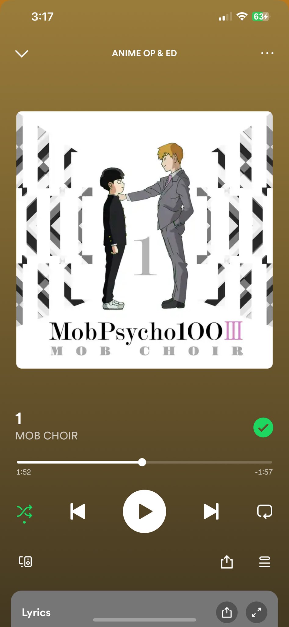 MOB CHOIR — 1 (Mob Psycho 100 III OP) — Anime Liryca