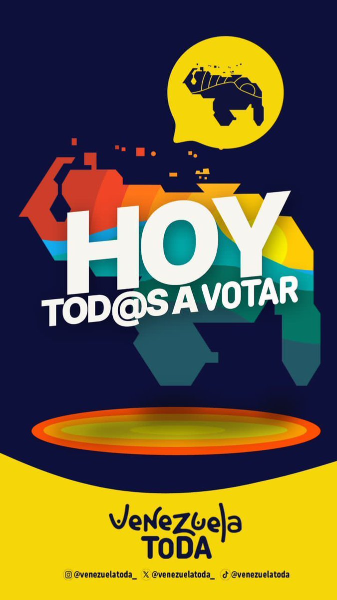 vzlamarinone's tweet photo. Llegó el día
Hoy todos los venezolanos vamos a ejercer nuestro derecho constitucional a votar en el Referendo Consultivo en defensa de nuestra soberanía y la Guayana Esequiba #5VecesSí 
@NicolasMaduro 
@dcabellor 
@jorgerpsuv 
@venezuelatodane 
@Alessandrellove 
@NANCYCANDANGA_ https://t.co/uM2gw57XvT