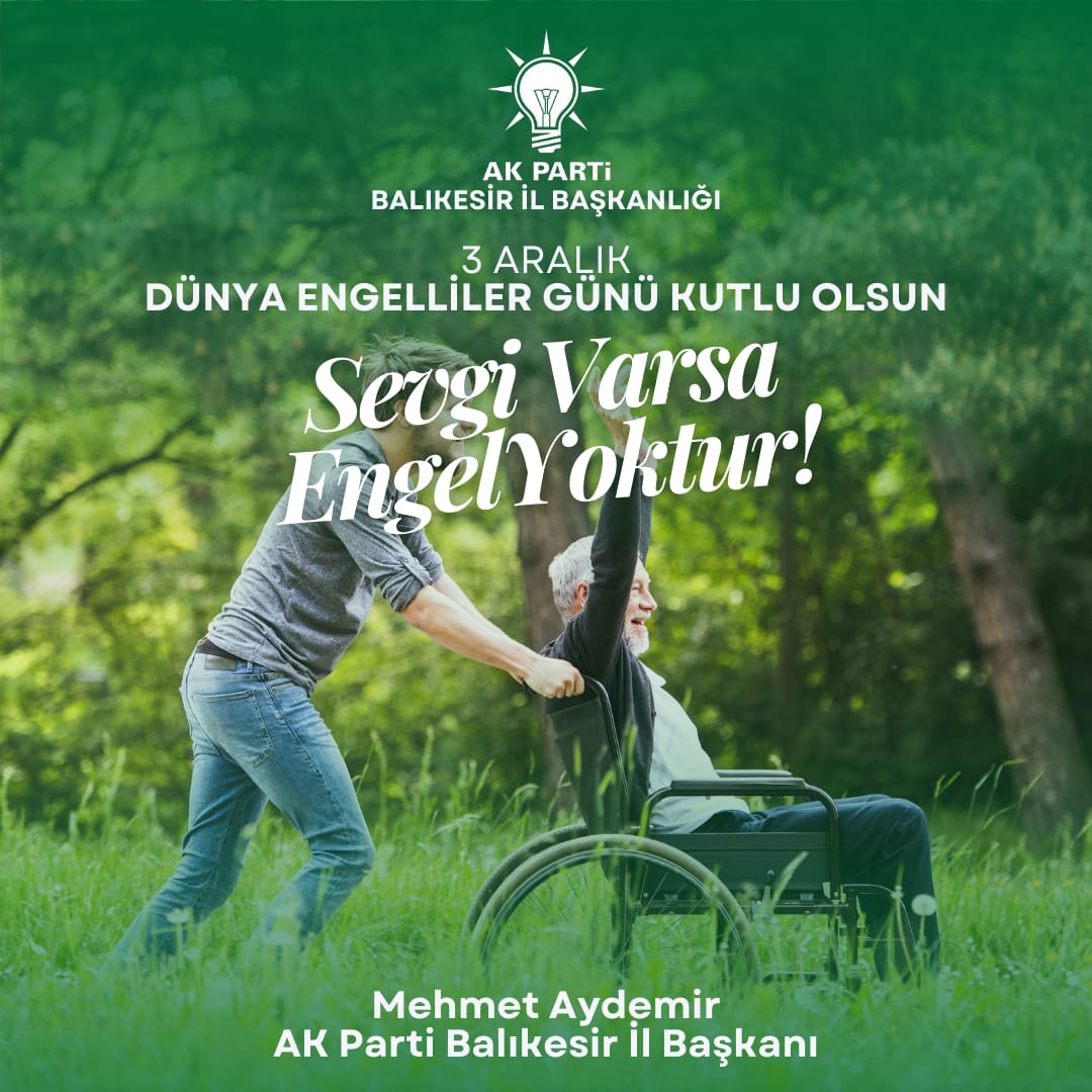 BalikesirAk's tweet photo. Sevgi varsa engel yok!

#3AralikDunyaEngellilerGunu https://t.co/Lw23pGYdLu