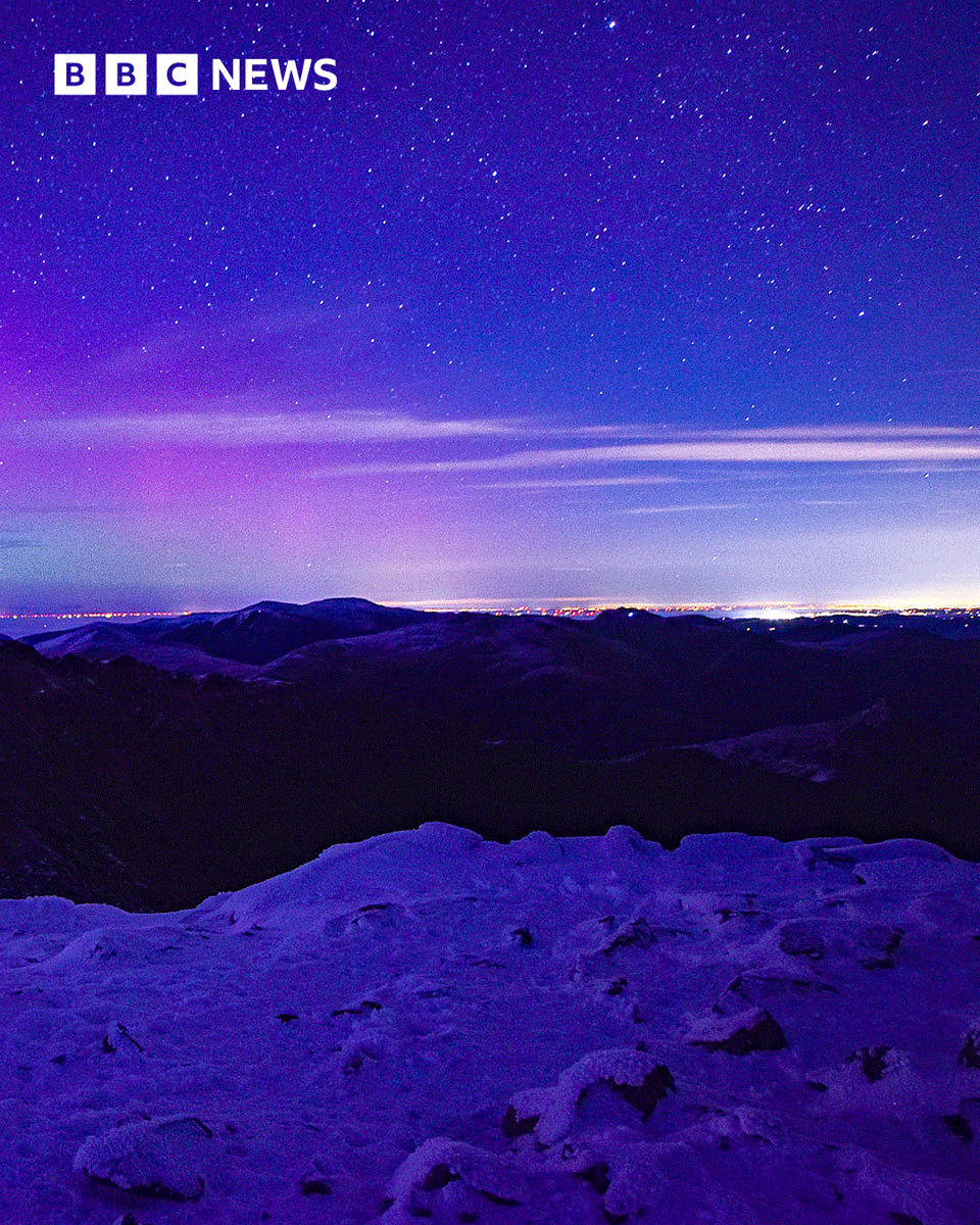 Photographer Mark Griffiths braved the elements to climb Yr Wyddfa, also known as Snowdon, on Friday evening hoping to capture the Northern Lights - and he wasn't disappointed bbc.in/4a6SKKT