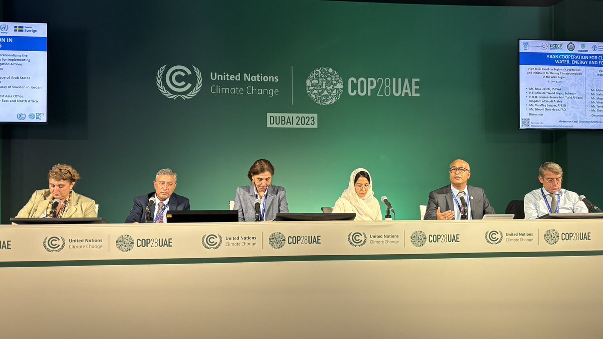 FAO in Near East and North Africa (@faoinnena_en) on Twitter photo At #COP28, FAO’s <a href="/ZitouniOuldDada/">Dr Zitouni Ould-Dada</a> stressed on the need to work on the nexus of water, energy, food and agriculture to adapt to and mitigate climate change.
If we invest well today in these solutions, we reap long-term benefits towards sustainable development. At #COP28, FAO’s <a href="/ZitouniOuldDada/">Dr Zitouni Ould-Dada</a> stressed on the need to work on the nexus of water, energy, food and agriculture to adapt to and mitigate climate change.
If we invest well today in these solutions, we reap long-term benefits towards sustainable development.