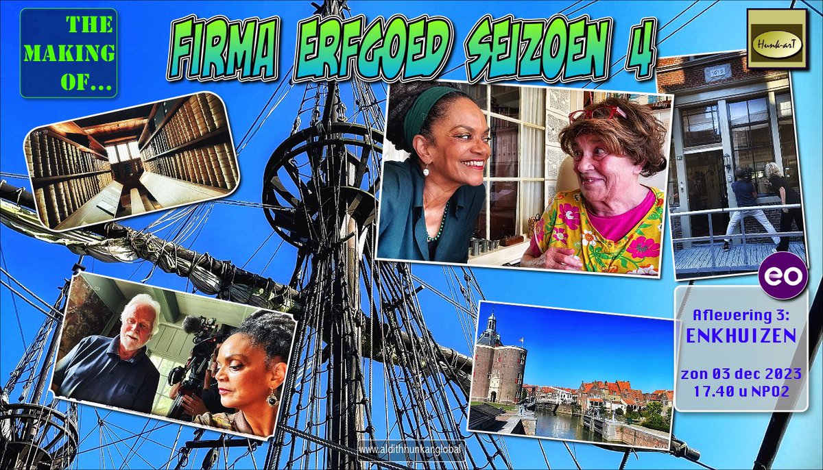aldith_hunkar's tweet photo. 📺‼️ Het is weer zondag!
Hebben jullie ook zo’n zin in SE04E03 van #FirmaErfgoed? Ga maar klaarzitten vanaf 17.30 bij @EOnl op #NPO2!
We zijn in #Enkhuizen - stad van VOC, Valentijn en Vaarvertier… en van de befaamde Enkhuizer Almanak, natuurlijk! https://t.co/NSDGYPQFXk