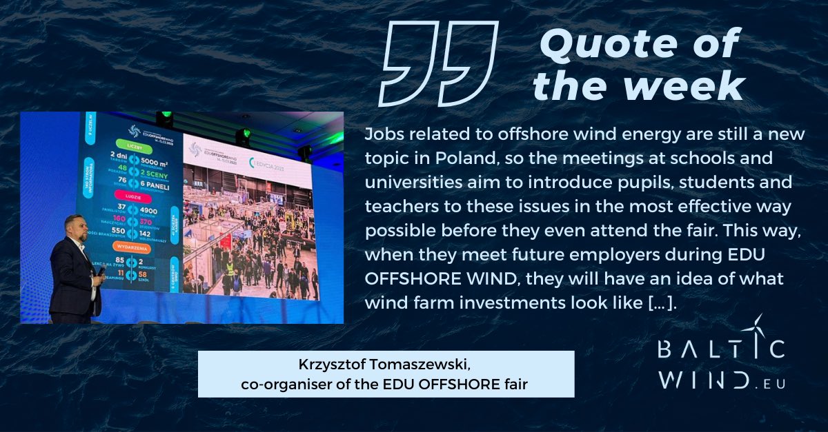 BalticWindEU's tweet photo. More: https://t.co/zKpCUExbwU
 #EDUOFFSHOREWIND2024 @Krztom https://t.co/dQ0Rhzkpwo