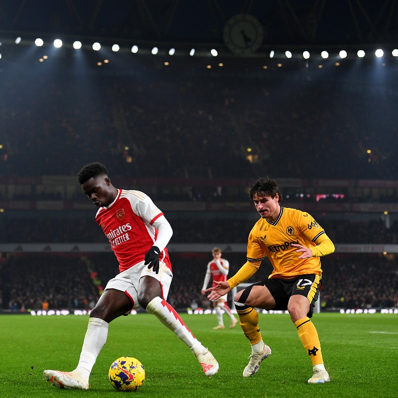 Arsenal's tweet photo. Making it five wins in a row 🖐️

📸 All the best photos from our Wolves win 👇