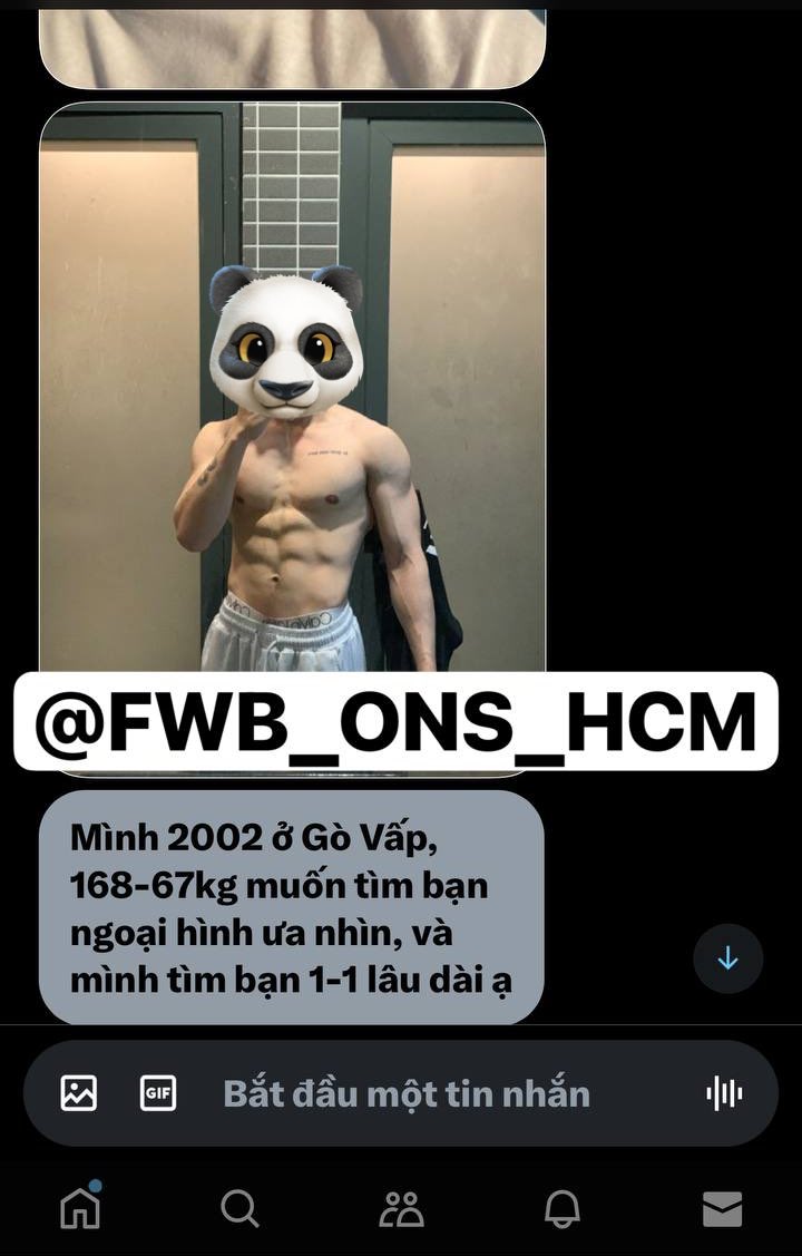 FWB_ONS_HCM's tweet photo. -Bạn Nam 2002 khu vực Gò Vấp body GYM mong muốn tìm 1 bạn có thể 1-1 lâu dài. Yêu cầu ngoại hình ưa nh��n xíu là được ạ
🤍+🔁 và nhắn tin cho trang để nhận info và set kèo ạ
#LoveYou #GòVap
#fwbsg #onssg
#fwbhcm #fwbhanoi https://t.co/yEzDcbO3nY