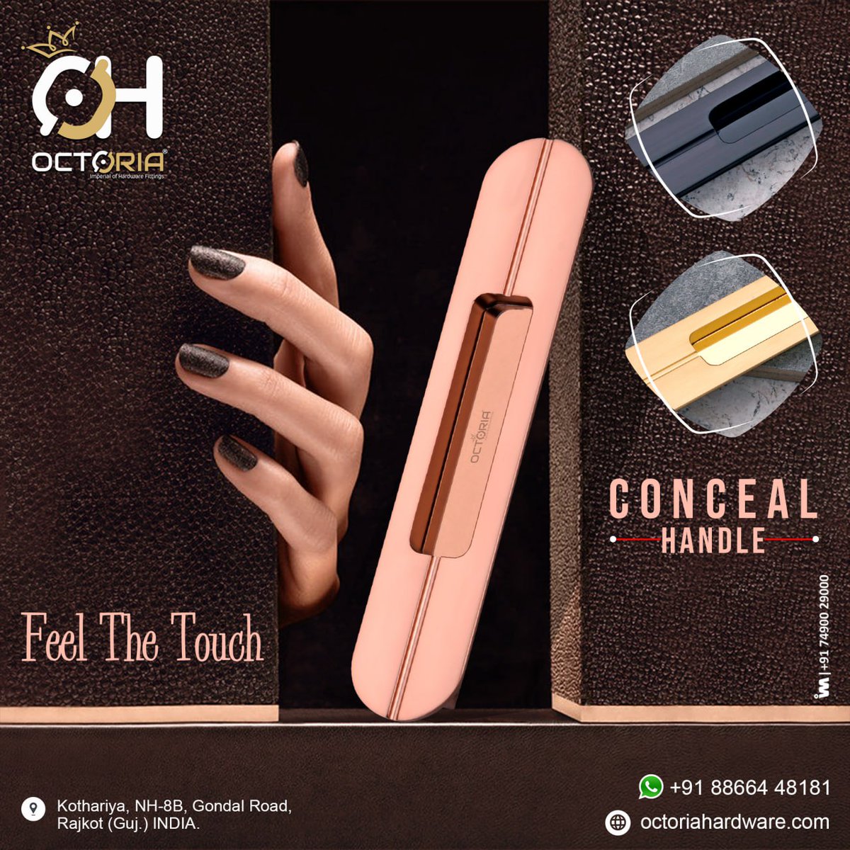 ibais_hardware's tweet photo. OCTORIA SALES CORPORATION (RAJKOT)
For enquiry via WhatsApp click:
https://t.co/ucjNN5WzuF
Mr. Jekin patel - +91 97230 33520
#concealhandle #hookhardware #premiumhook #towerbolt #hardwaremanufacturer #doorfittings #doorhandle
.
@IBAISMEDIA https://t.co/xMWBBcBjOY