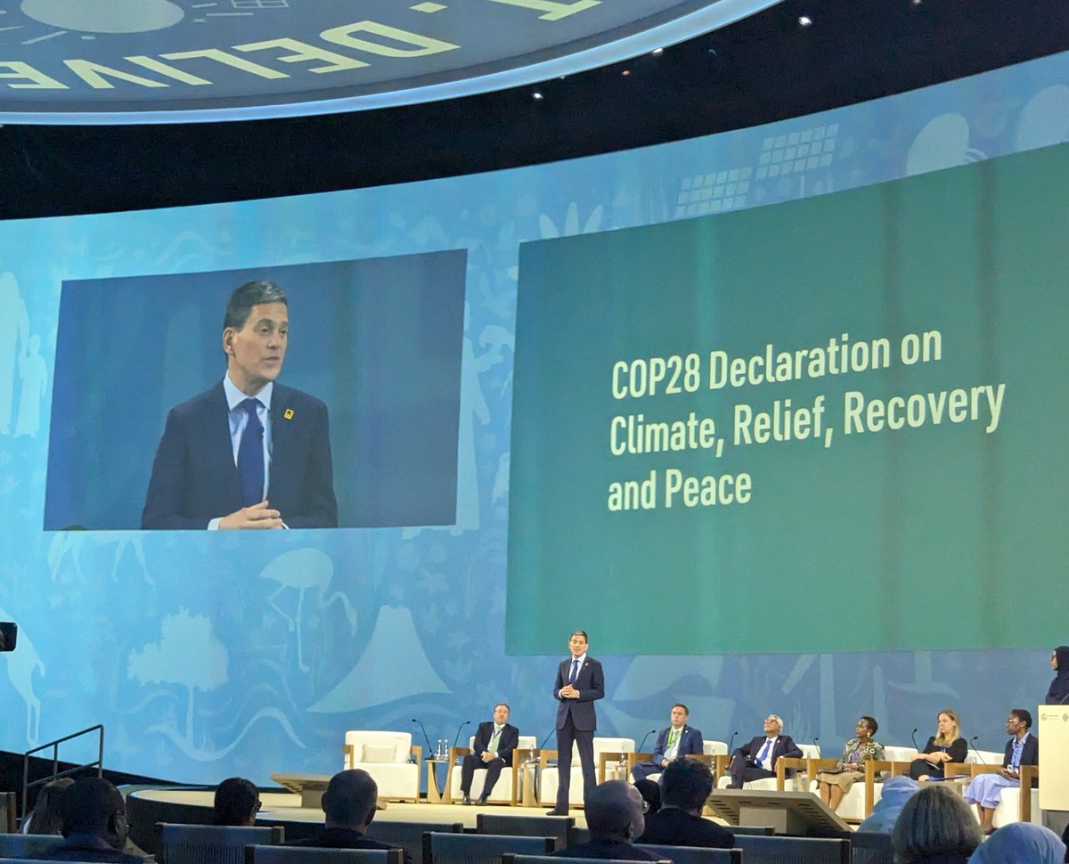 Daniel Hyslop (@danhyslop) on Twitter photo Hear hear <a href="/DMiliband/">David Miliband</a> from <a href="/RESCUEorg/">IRC - International Rescue Committee</a> on need to improve +scale up adaptation efforts in fragile settings and better engaging civil society in our #climate and #peace efforts #Cop28 Hear hear <a href="/DMiliband/">David Miliband</a> from <a href="/RESCUEorg/">IRC - International Rescue Committee</a> on need to improve +scale up adaptation efforts in fragile settings and better engaging civil society in our #climate and #peace efforts #Cop28