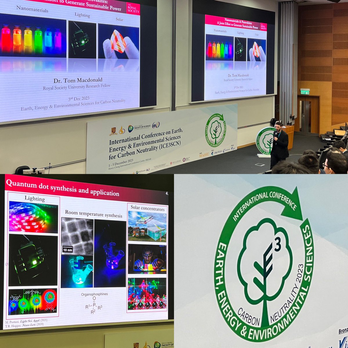 Outstanding presentation from <a href="/dr_tmac/">Tom Macdonald</a> brining an exciting Sunday of presentations to a close in Hong Kong. Great addition to the excellent <a href="/ucleeenews/">UCL EEE</a> department for 2024, great collaborator, great scientist- and it’s his birthday!!🎁 <a href="/Chrishowz/">Chris Howard</a> <a href="/royalsociety/">The Royal Society</a> <a href="/ImpMaterials/">Imperial Materials</a> <a href="/ucl/">UCL</a>