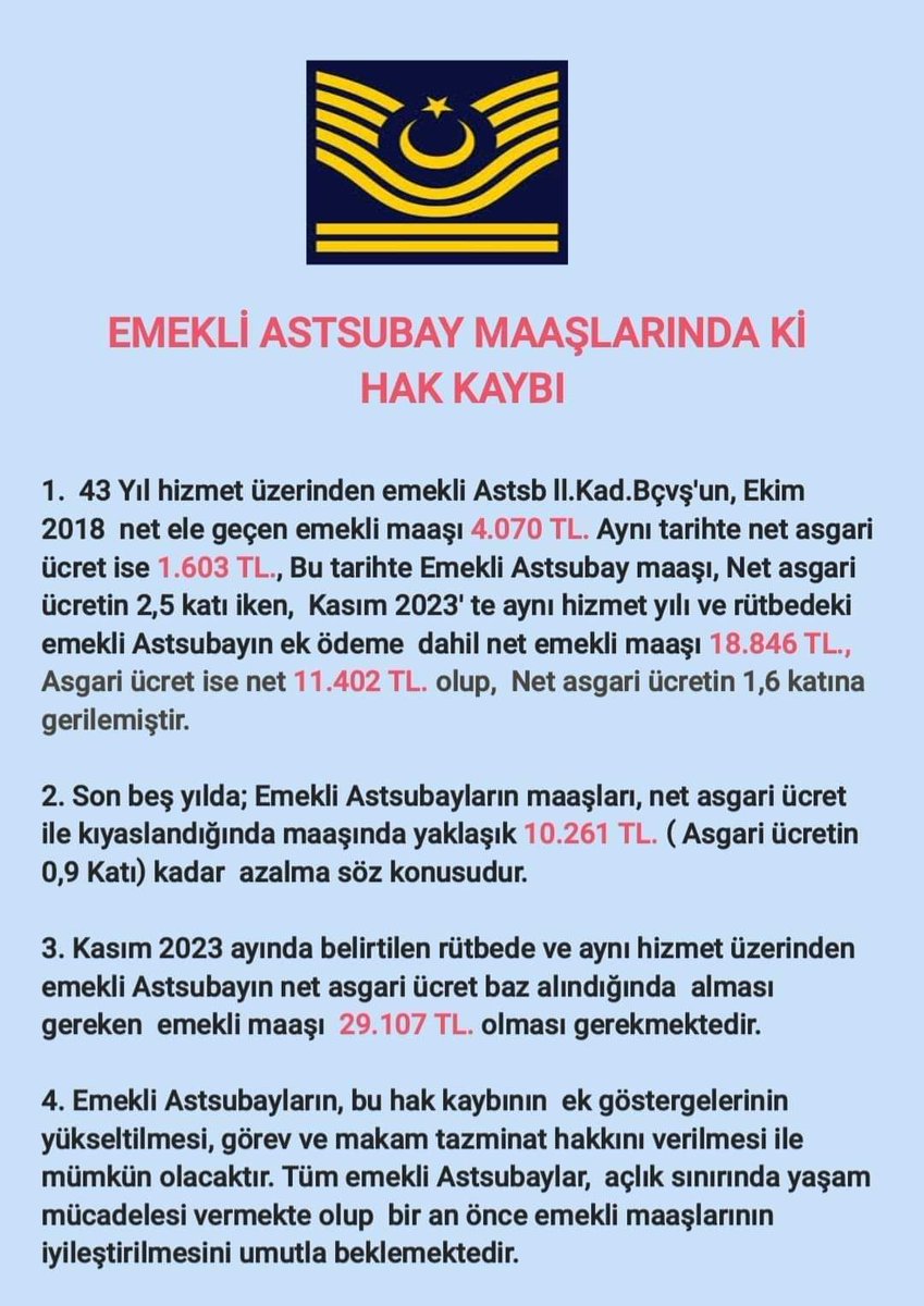 astsubaylar's tweet photo. En büyük engel sevgisizliktir!

Okuma imkanı bulup kendini yetiştiren muvazzaf astsubayların yükselememesi ve yükselme imkanı verilmediği için istifası engellenmektedir.

Şehit olunca değil, her zaman yanımızda olacak MSB.kanı görmek istiyoruz
@Turk_Assubay
@tcsavunma https://t.co/dhtwDFNcOJ