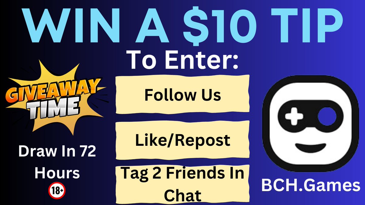ViperSlots's tweet photo. Win A $10 Tip @BCHdotgames 

To Enter:

Follow Us @ViperSlots 
Like/Repost
Tag 2 Friends In Chat

No Account? Join Here And Claim 0.000003 #BCH Free: https://t.co/UDrUHgHA55

The Best Casinos & Rewards: https://t.co/ibH31AnCWx

Top List Of Bitcoin Cash Casinos: https://t.co/NotthPgnCY

Free Crypto Faucets: https://t.co/UME5XdC4n1

Ethereum Casinos: https://t.co/jwGjvWJsS0

Bitcoin Dice Sites: https://t.co/L3qQ4Q3iSn

#BCH #BitcoinCash #Crypto #Cryptocurrency #BCHSlots #BCHCrash #ProvablyFair #GamblingTwiter #GamblingX #BCHGames #Bitcoin #BTC #LTC #ETH #Ripple #BNB