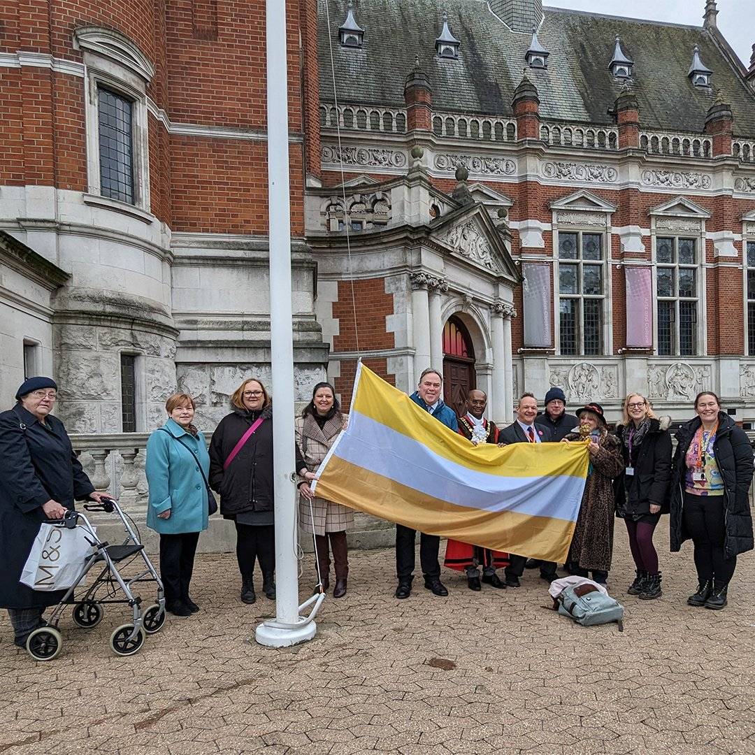 Today, we proudly raise the Disability flag in Croydon to celebrate International Day for People with Disabilities. Let's continue working towards a more inclusive and accessible community for all.