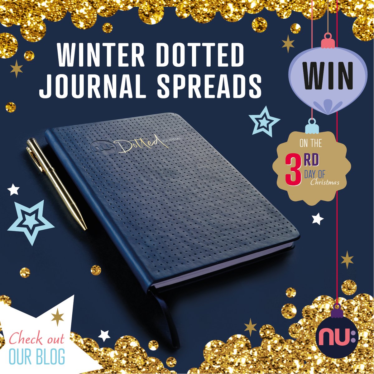 3rd Day of Christmas Giveaway🎁
WIN a nu: Navy Dotted Journal; ensure you have liked this post, commented and are following our page!
Check out our blog in the link of our bio to create a wonderful winter spread for your journal❄️
Winner to be announced Monday 4th December